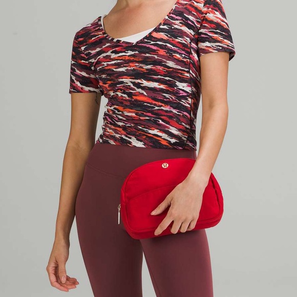 NWT Lululemon Double-Zip Pouch, Dark Red (LNY Edition) - Picture 5 of 6